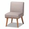 Baxton Studio Odessa Mid-Century Modern Grey Fabric and Walnut Brown Finished Wood Dining Chair 175-10980-Zoro - alternate 1
